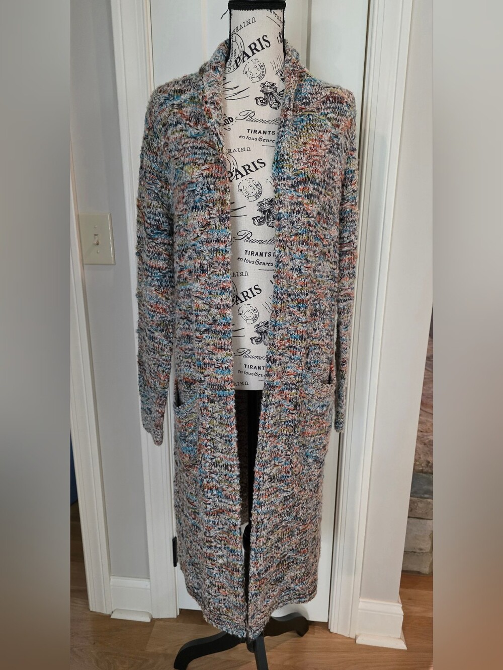 Multicolor Open-Front Knit Cardigan-NWT - Picture 1 of 5